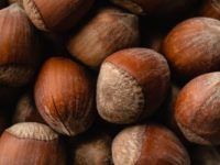 close up shot of hazelnuts
