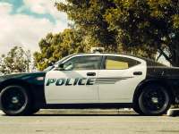 a police car on the road