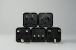 black wall plugs